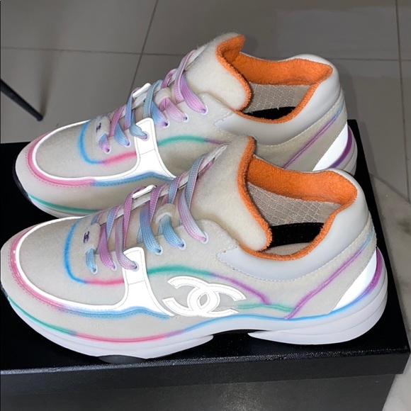 COPY - Chanel Sneakers White/Multicolor 🌈 Size 38.5 - Picture 2 of 9